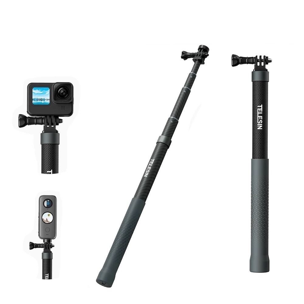 TELESIN New Design 3m Carbon Fiber Selfie Stick (3.0)
