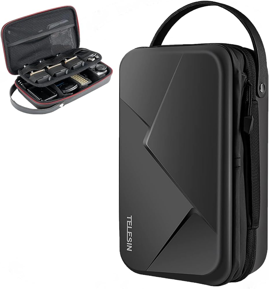 TELESIN Multifunction Portable Storage Bag Carrying Case Adjustable Space