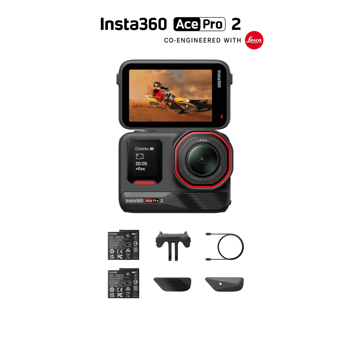 Insta360 Ace Pro 2 Action Camera Battery Bundle