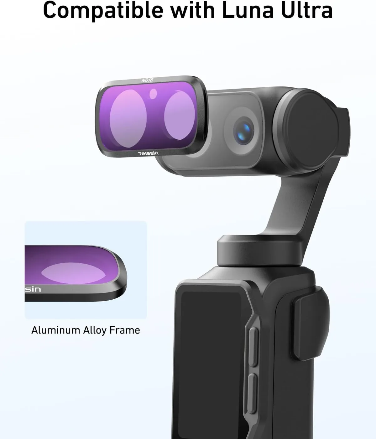 TELESIN ND Filter for Insta360 Luna Ultra, ND4 ND16 ND64 Filters Kit