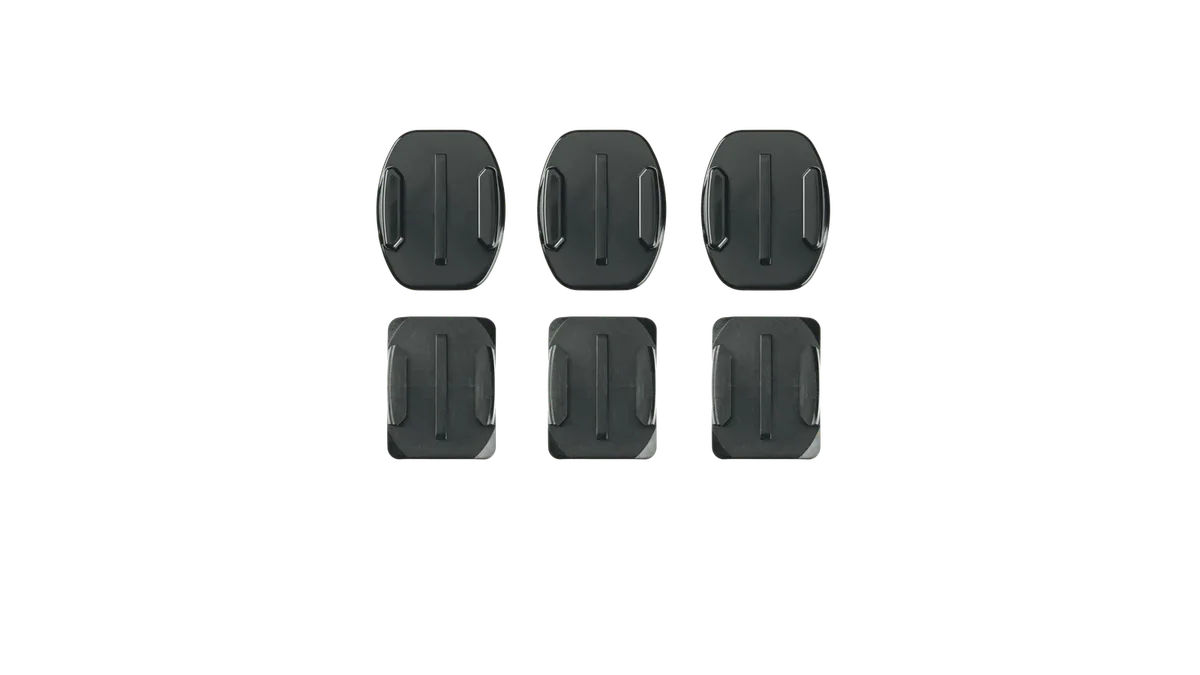 GoPro Curved + Flat Adhesive Mounts 3 Curved + 3 Flat Sticky GoPro Mounts